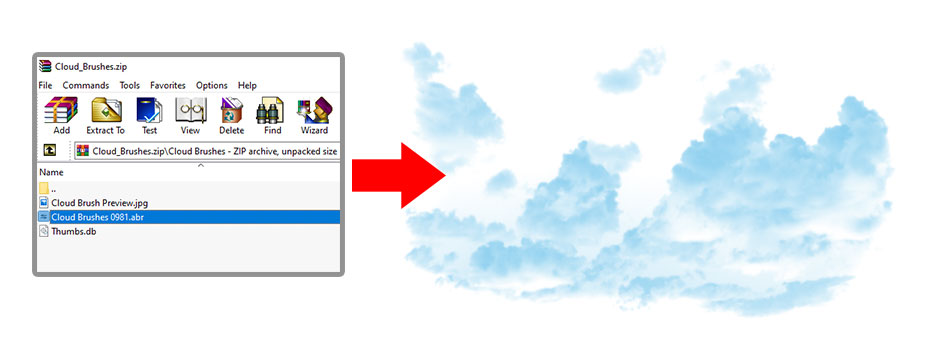 Menyediakan Brush Awan untuk Membuat Poster Travel di Adobe Photoshop