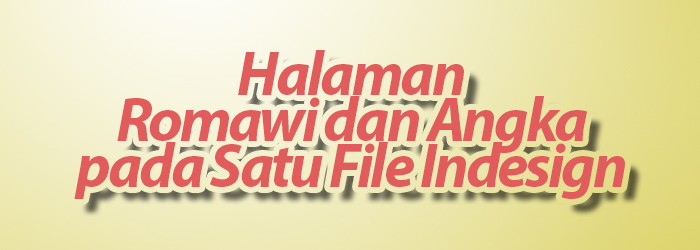 Halaman Romawi dan Angka pada Satu File Indesign