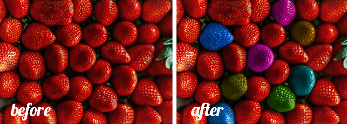 Mewarnai Buah Stroberi di photoshop